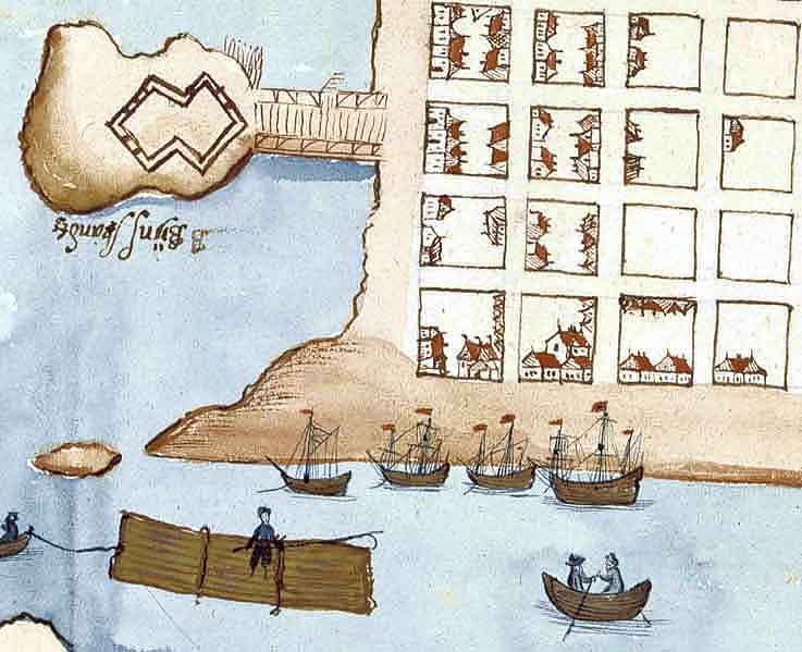 Kristiansand kvadraturen gravane kart 1662