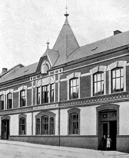 Ølhalle i Raadhusgaden Forretning i Kristiansand Kvadraturen 1905