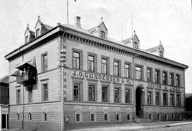 J. O. Gundersen og Co Vinforretning Forretning i Kristiansand Kvadraturen 1905