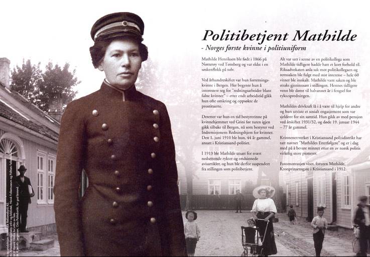 Mathilde Elise Heilmann Norges første kvinnelige politibetjent