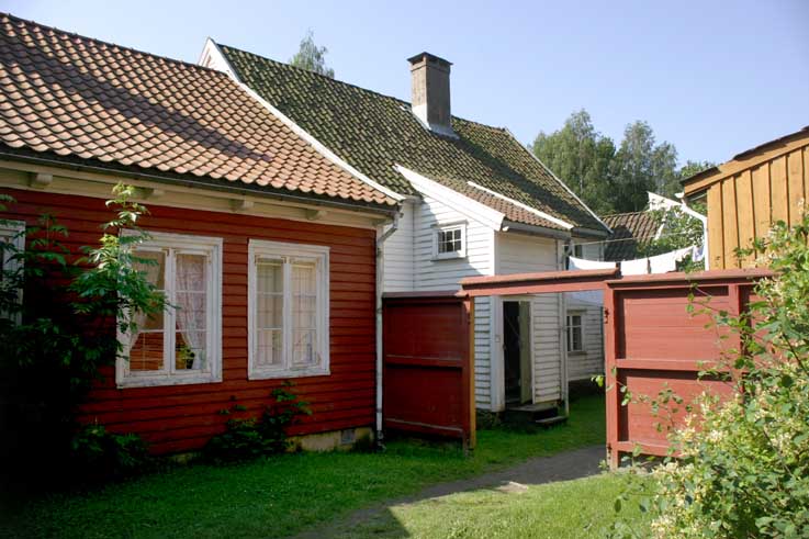 Hus i bygaden på Vest-Agder Fylkesmuseum