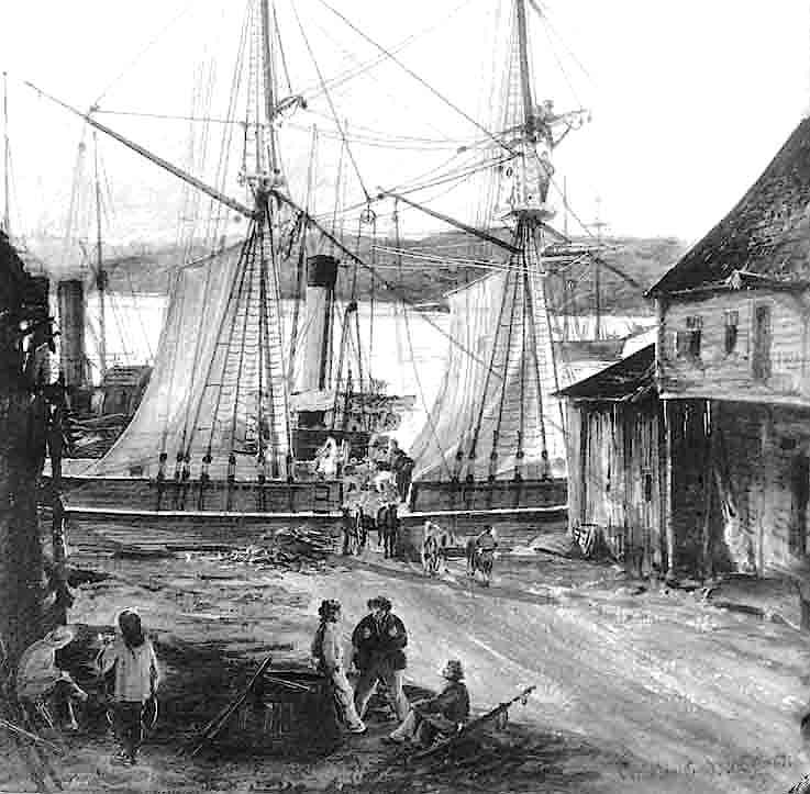 Kristiansand havn historisk bilde