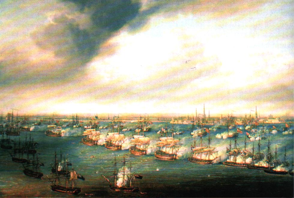 Sjøslaget på Københavns red i 1801 mange seilskip