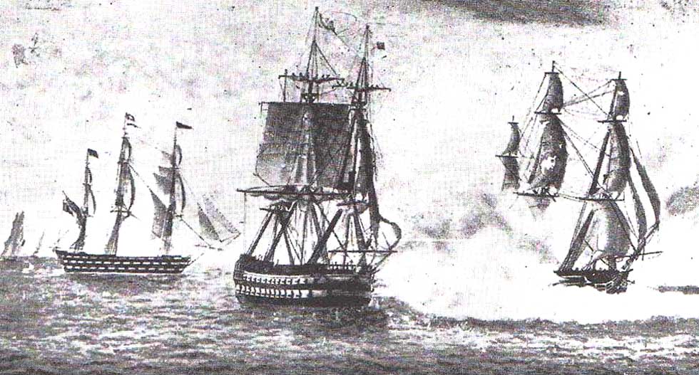 Slaget ved Sjellands Odde flere seilskip