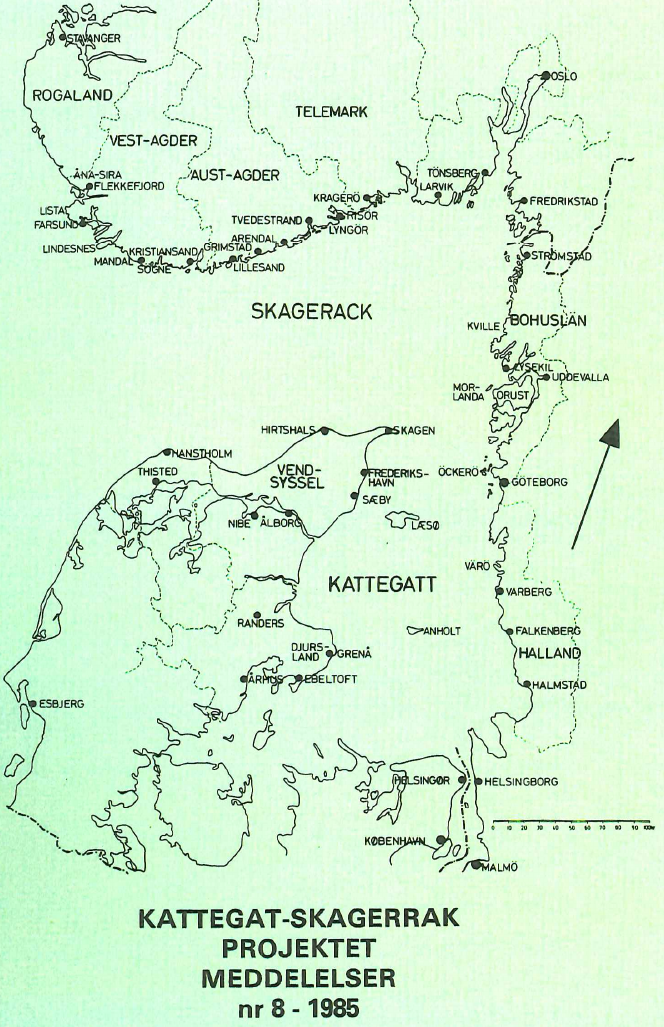 Kattegatt Skagerak regionen kart fra omslag