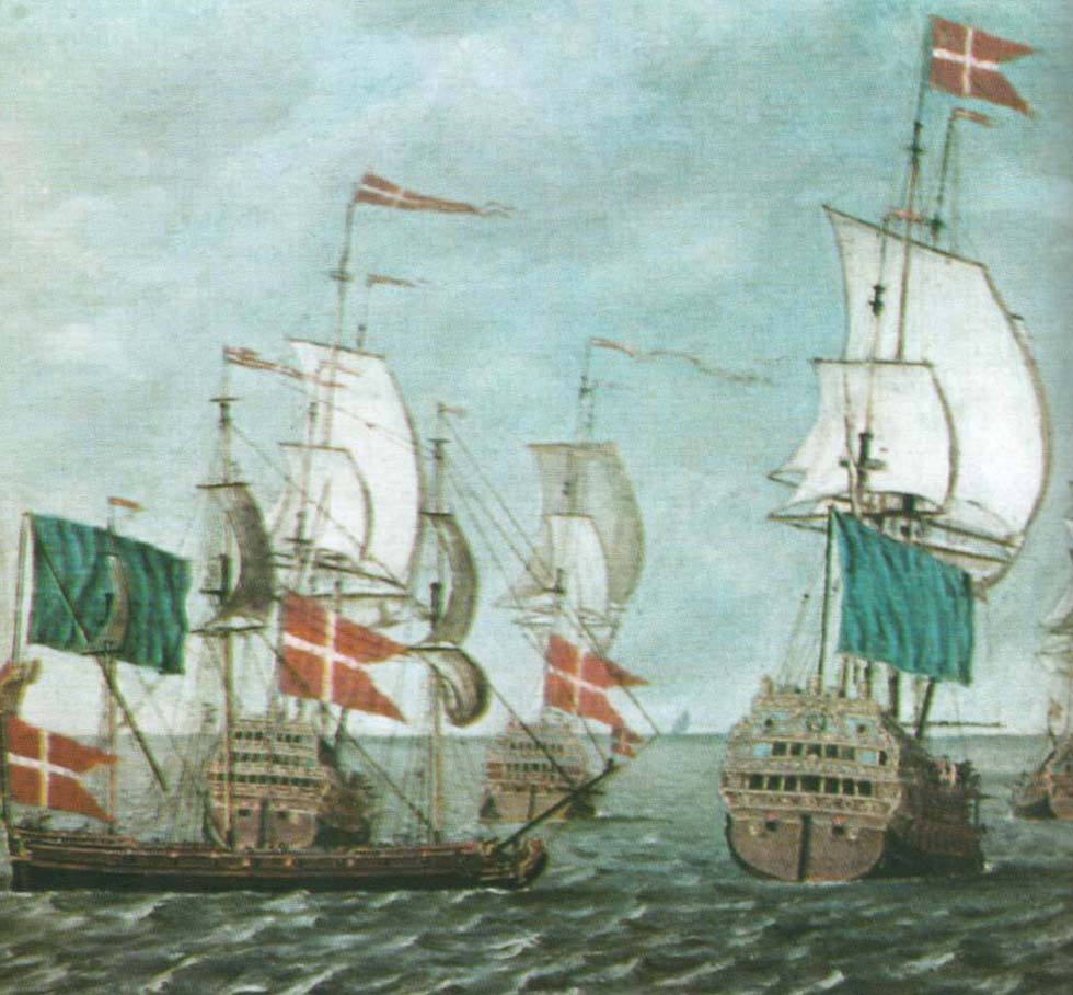Dansk - norsk flåtestyrke to seilskip
