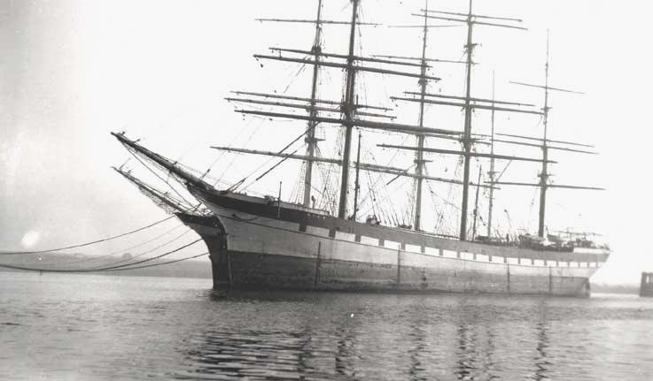 Tønnevolds rederi fullriggeren Siam i Hamburg